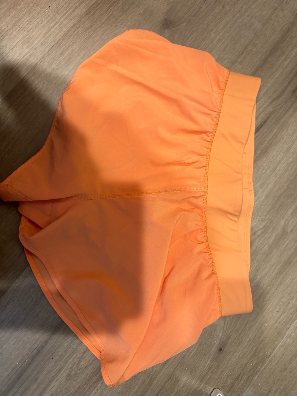 Women’s Lightweight Orange Athletic Shorts with Stretch Waistband